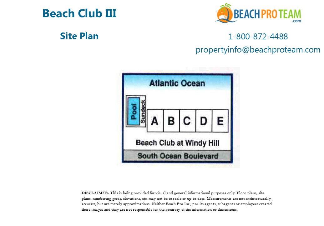 Beach Club III Site Plan